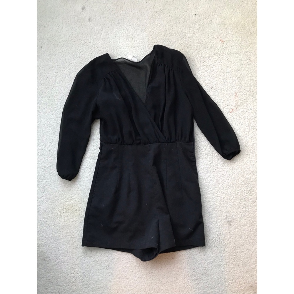 Black Romper with Pockets